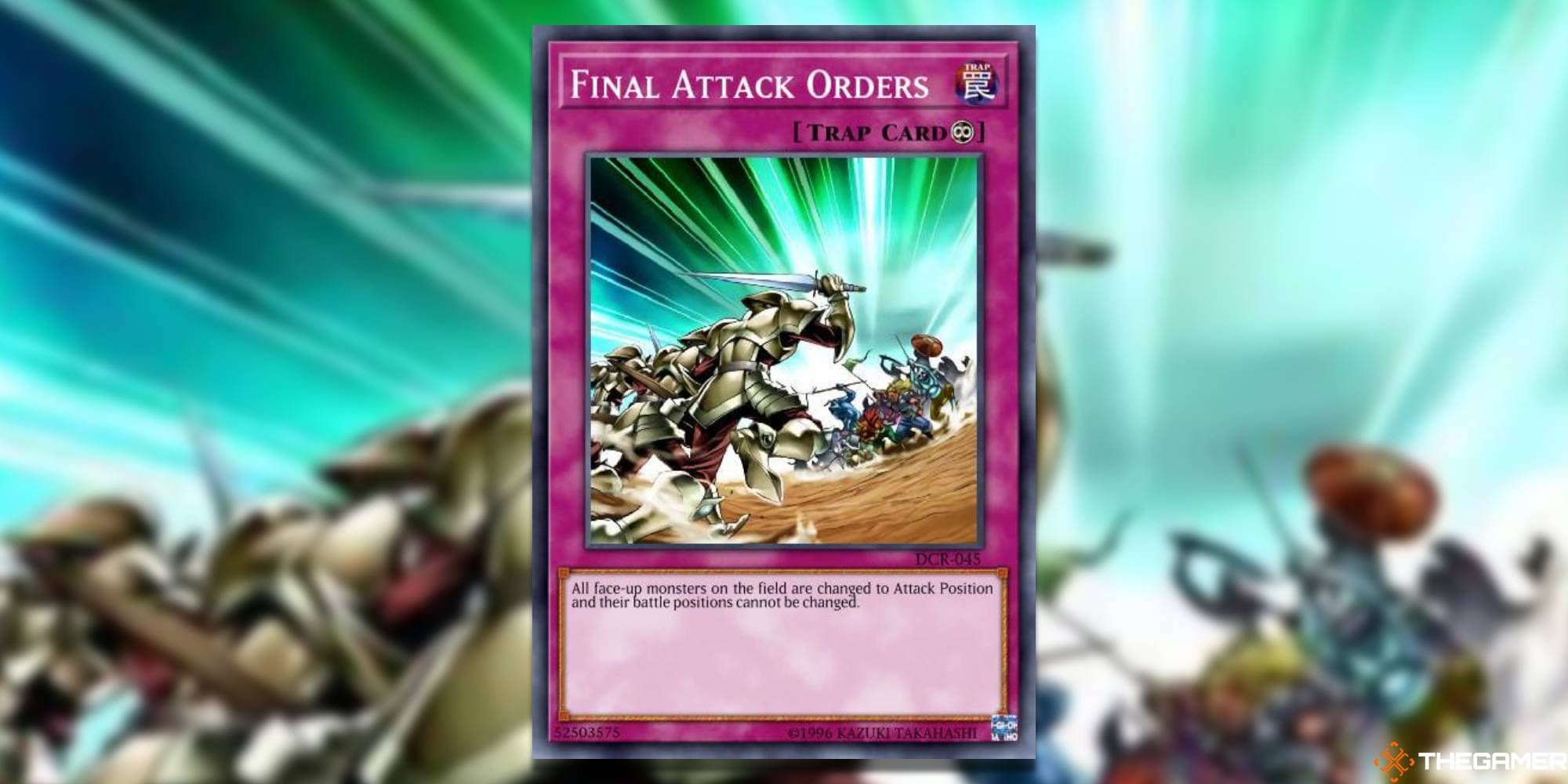 Yugioh Final Attack Orders card and art background
