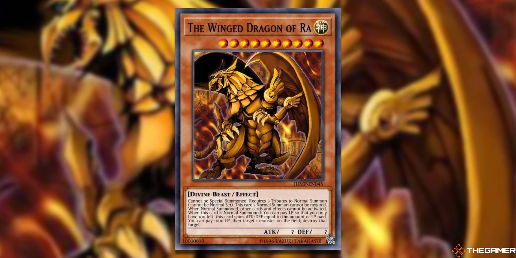 Yugioh The Winged Dragon Of Ra card and art background