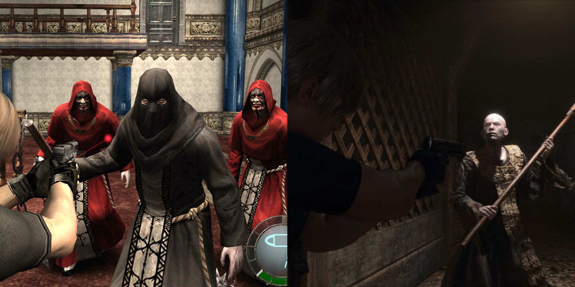 Resident Evil 4 Zealots with chain maces and scythes