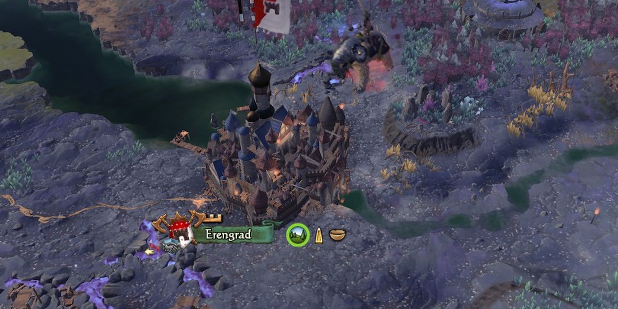 Total War: Warhammer 3 - Erengrad Settlement As It Appears On The Game Map