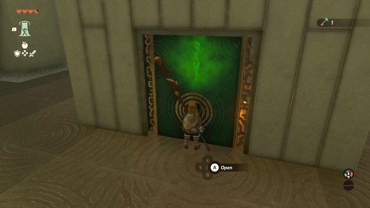 Link Prepares To Use Key On Door To Orange Ball In Tears of the Kingdom
