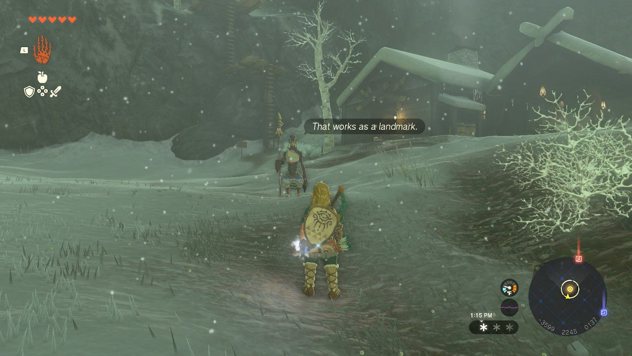 Arriving At Harth's Home During Blizzard In Tears Of The Kingdom