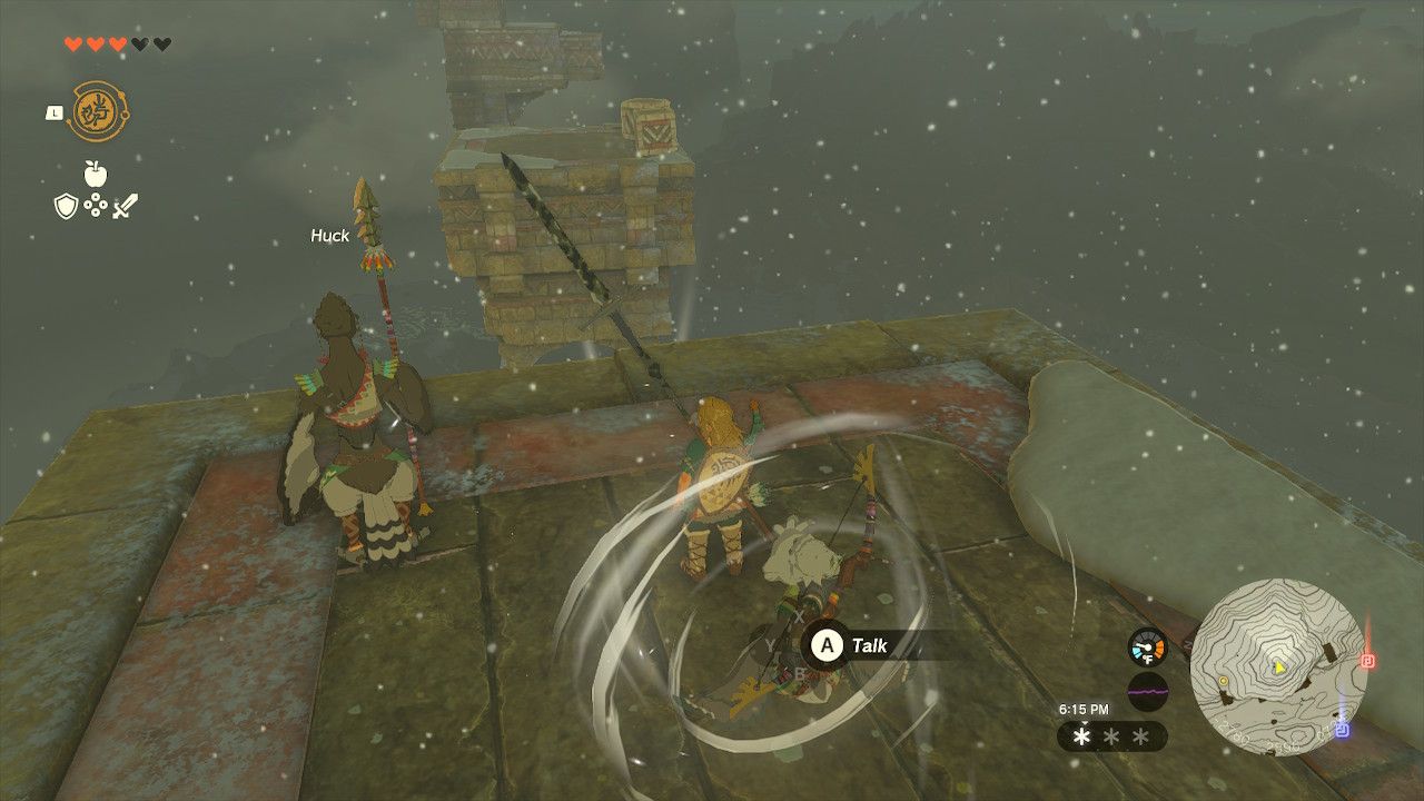  In Tears Of The Kingdom Link Prepares To Use Gust Beside Talin And Huck On Wind Temple Journey