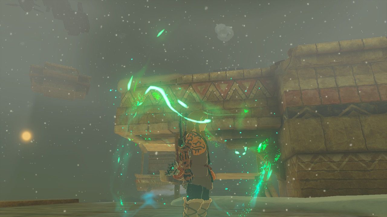  In Tears Of The Kingdom Link Finishes Using Ascend On Pillar To Reach Boat