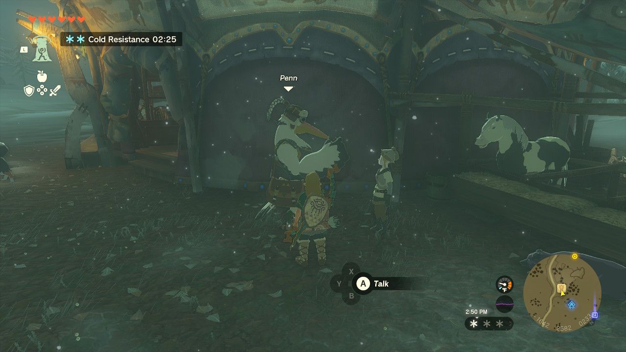Link Finds Penn And Harlow Near Horses At Snowfield Stable In Tears of the Kingdom