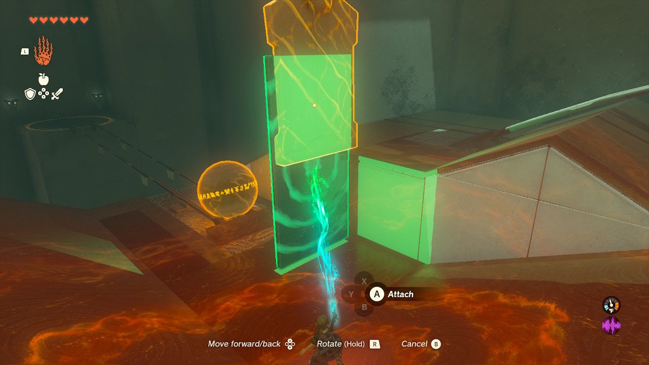Link Attaches Metal Board Vertically To Front Of Paddle in The Legend of Zelda Tears of the Kingdom.