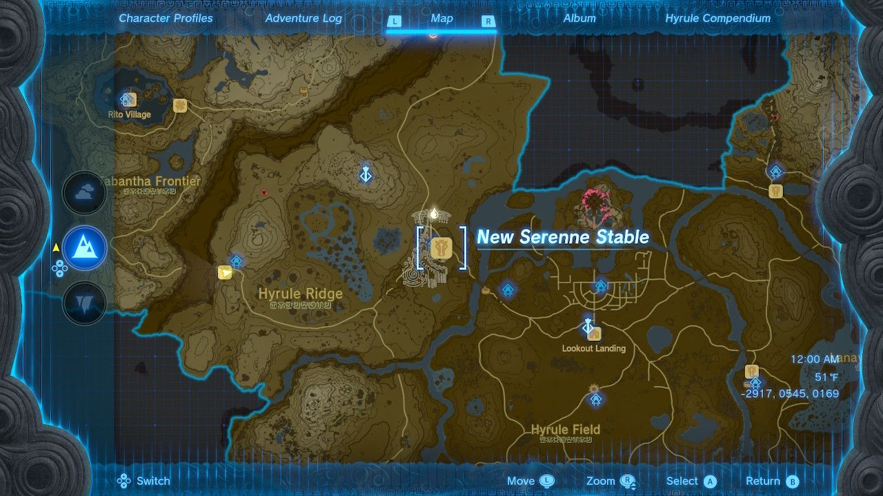 New Serenne Stable Map Location