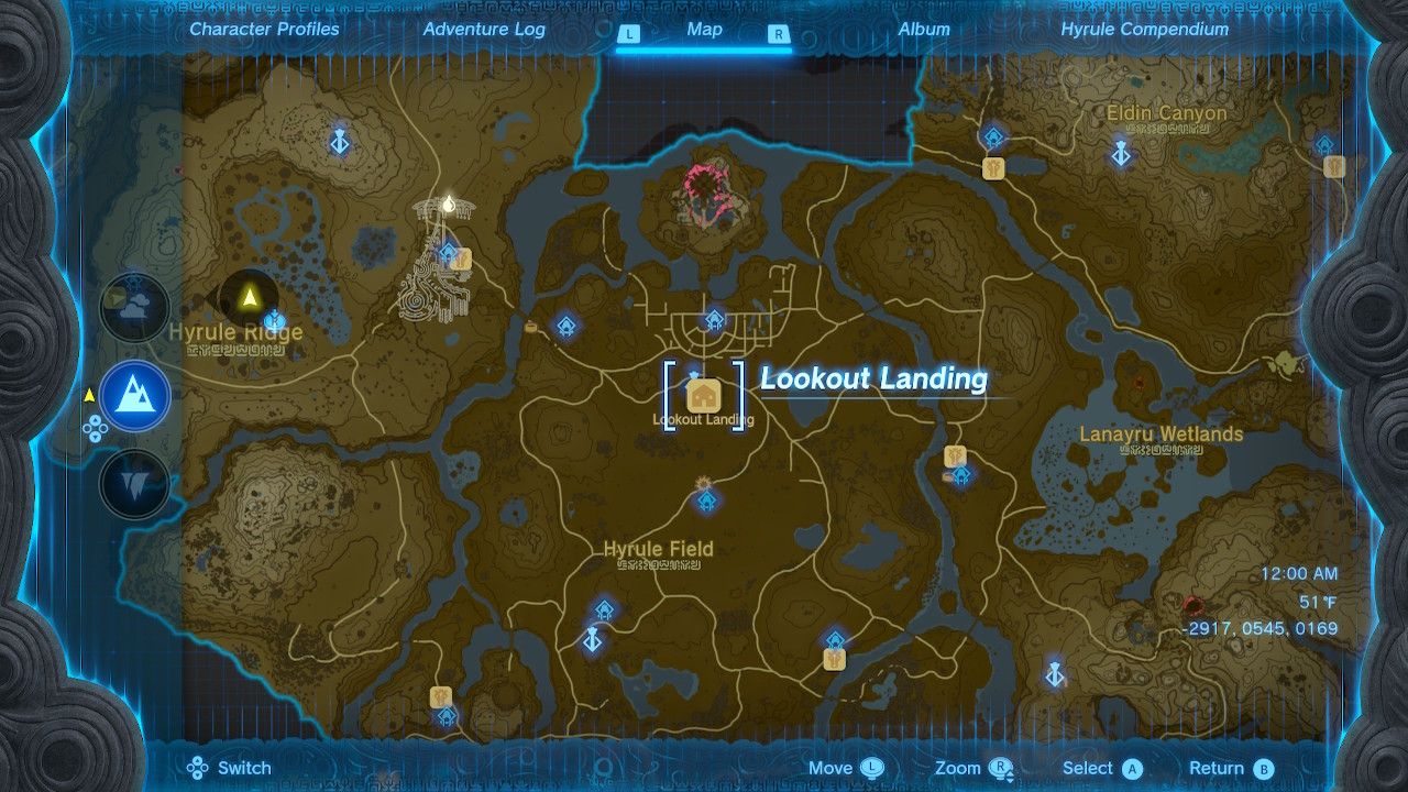 Lookout Landing Map Location Stable