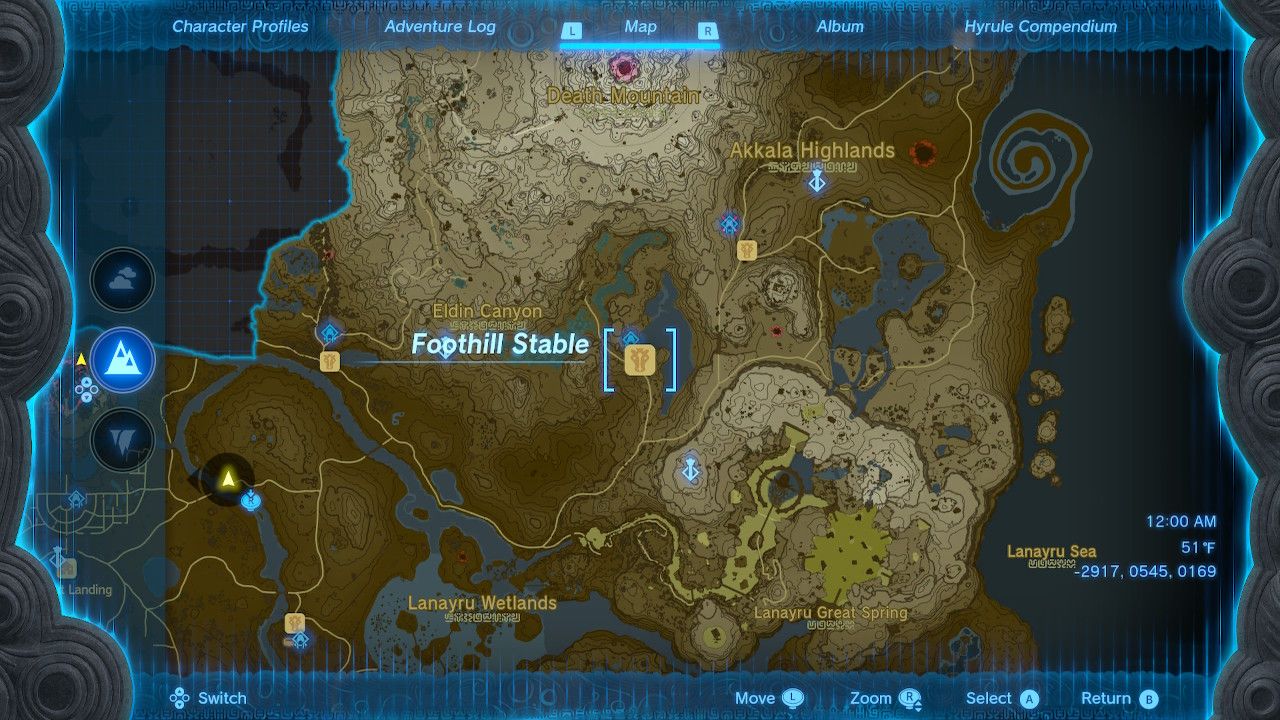 Foothill Stable Map Location