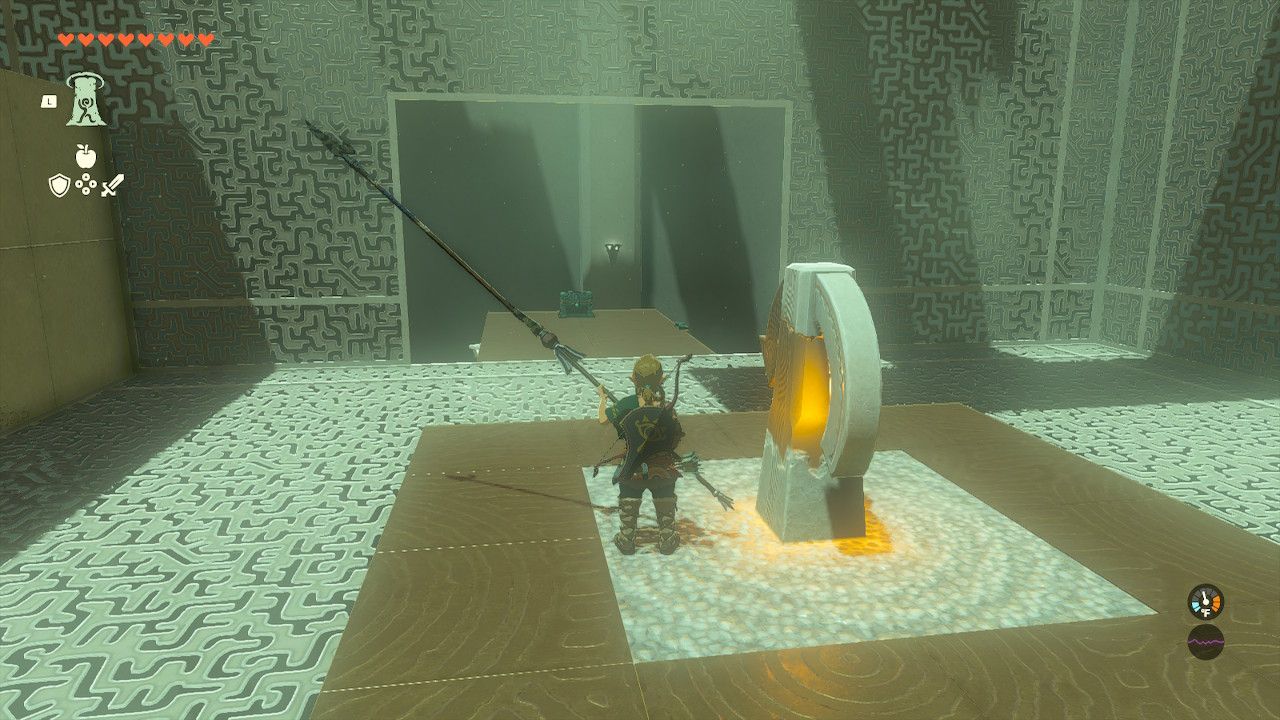 Link Faces Path To Treasure Chest Outside Of Domizuin Box Chamber In Tears of the Kingdom