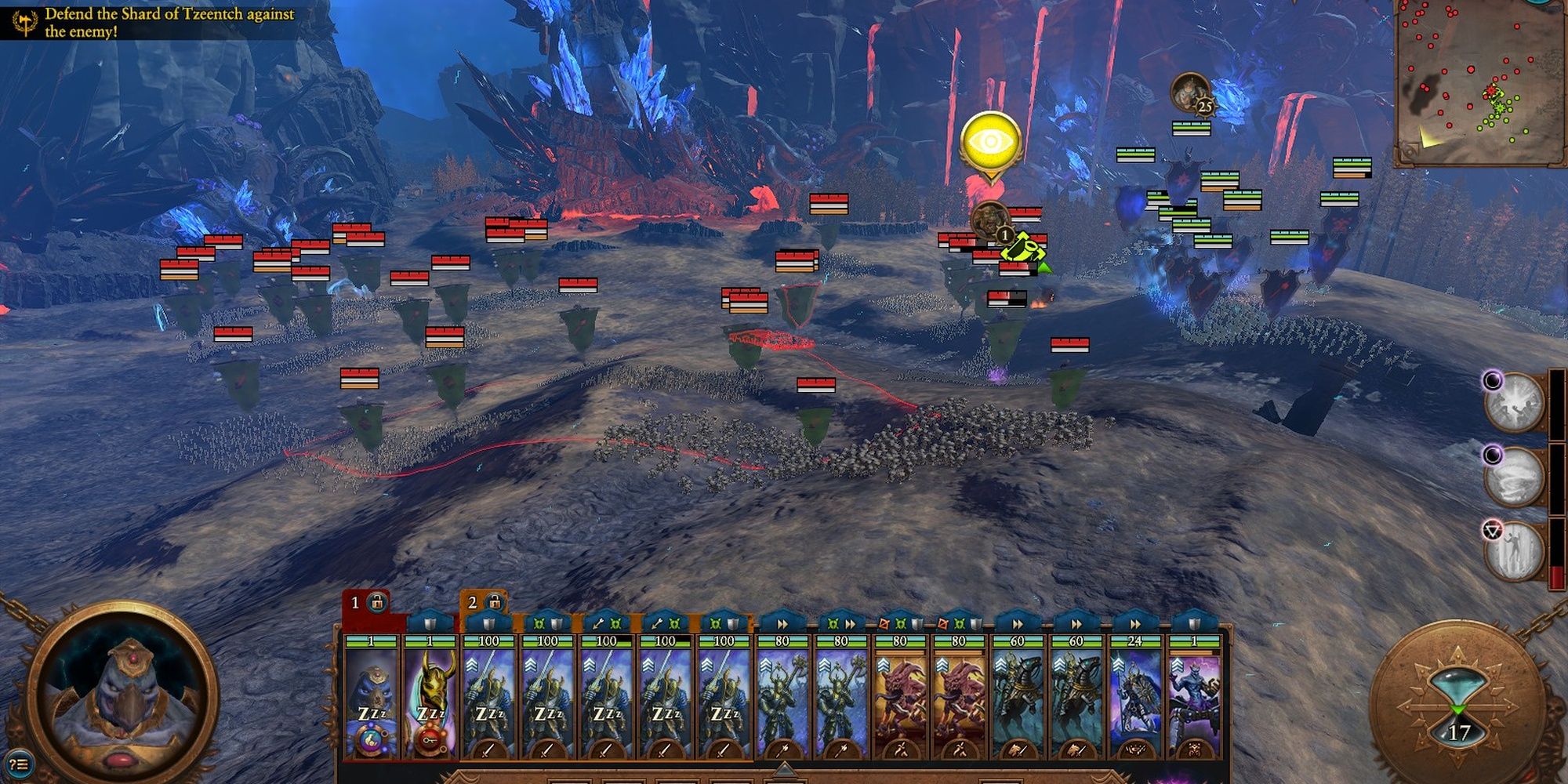Total War: Warhammer 3 - The Armies Of Chaos And The Orcs In Black Fire Pass