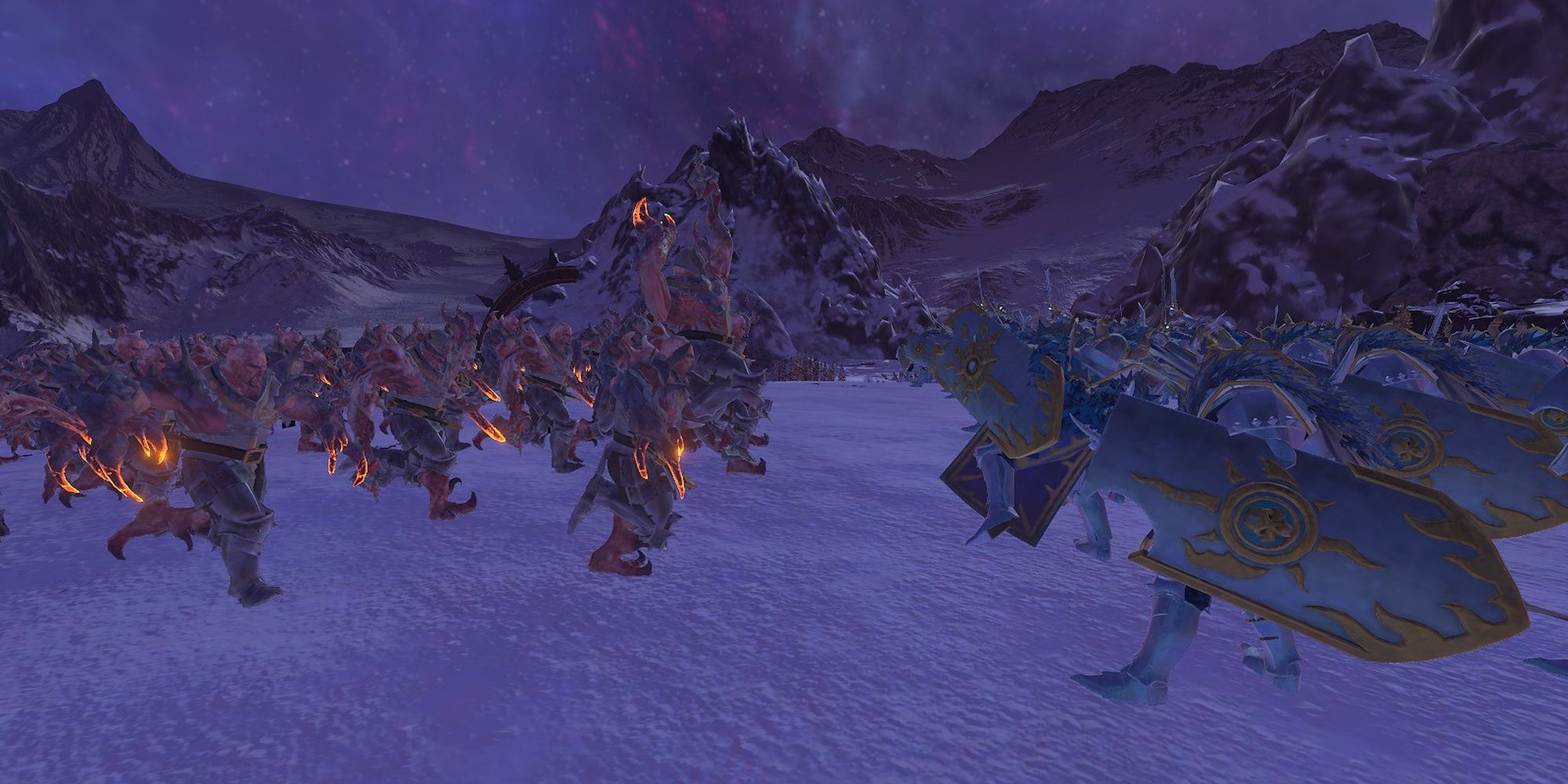 Total War: Warhammer 3 - Forsaken Warriors Fighting Chaos Warriors Of Tzeentch