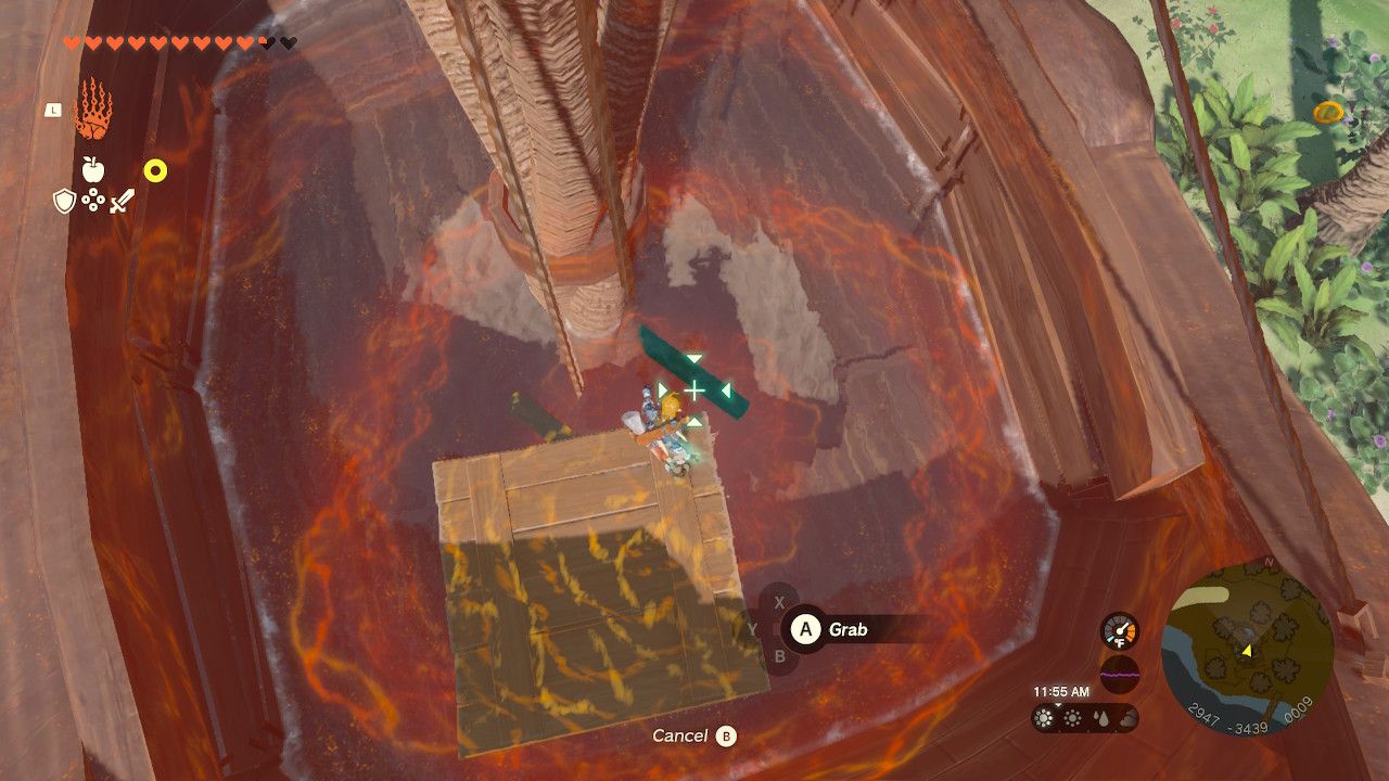 Link Balancing On Platform To Fish Out Logs From Lurelin Flooded Inn