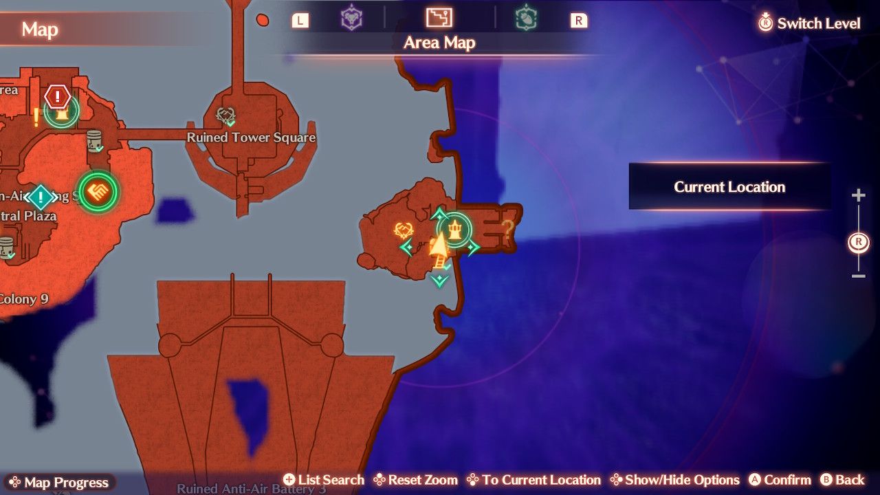 The map location for the 6th Art Unlock Kit in Xenoblade Chronicles 3: Future Redeemed.