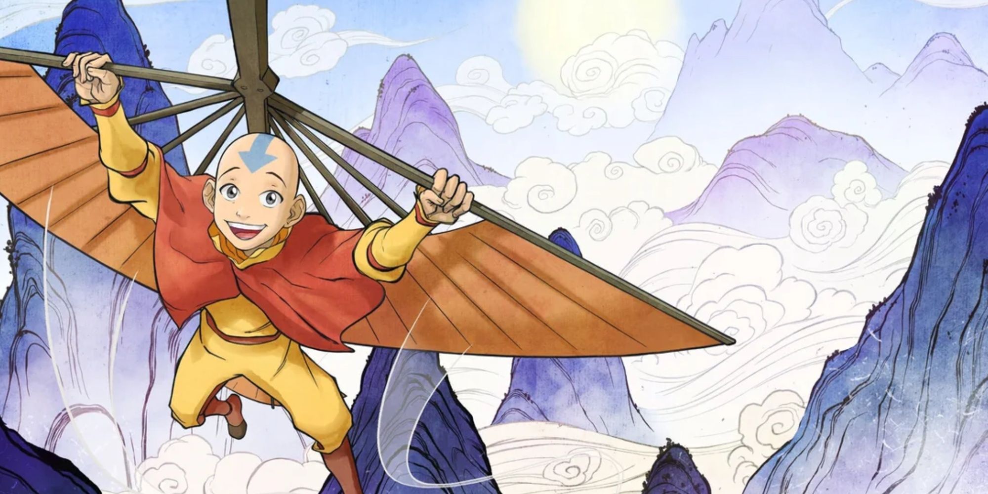 Avatar Aang's artwork in Avatar Legends