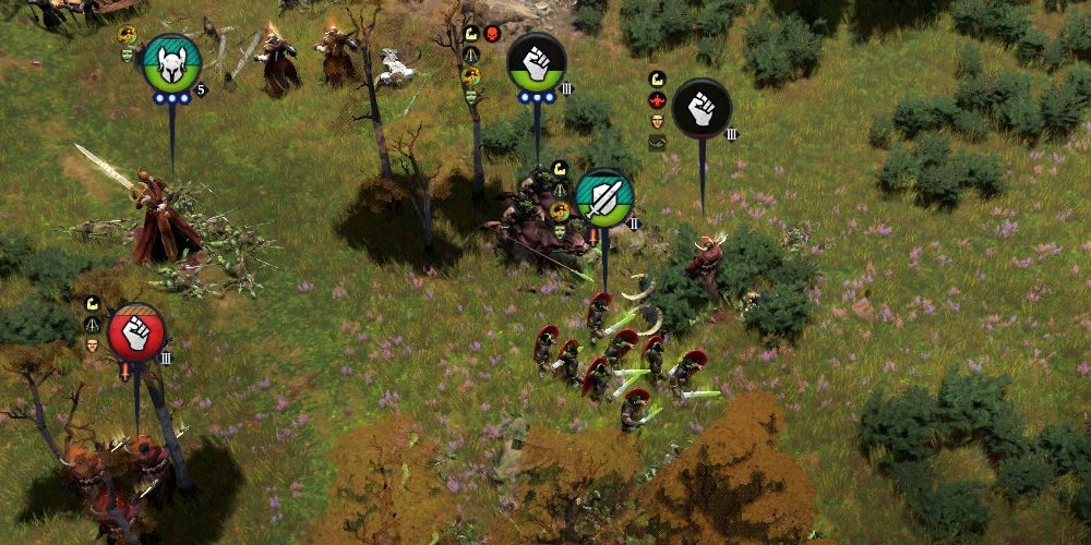 several units that have taken damage in age of wonders 4