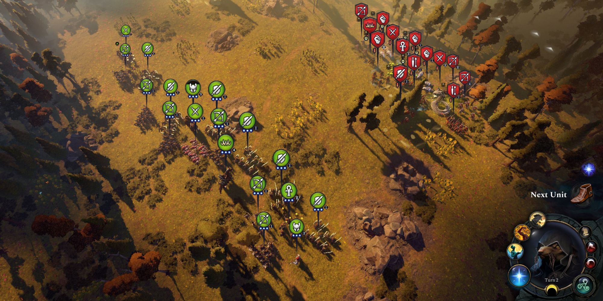 two large armies prepare to engage in age of wonders 4