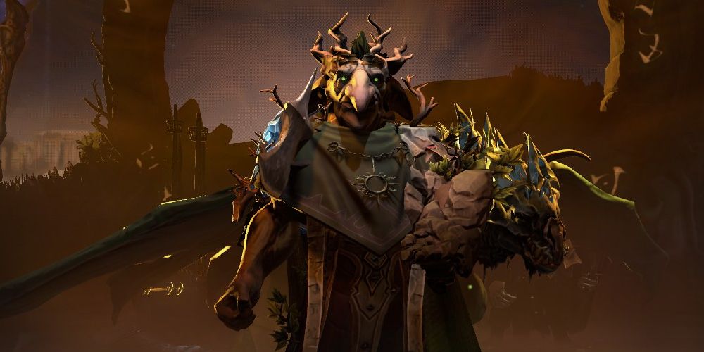 a goblin ruler on the victory screen of age of wonders 4