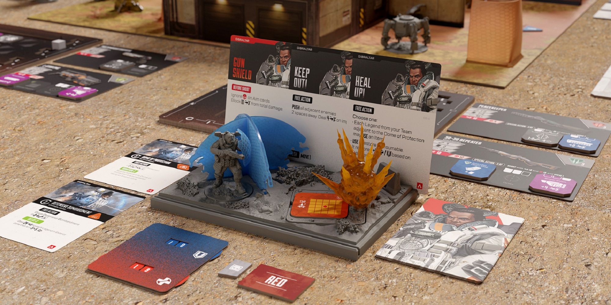 Apex Legends board game Gibraltar diorama