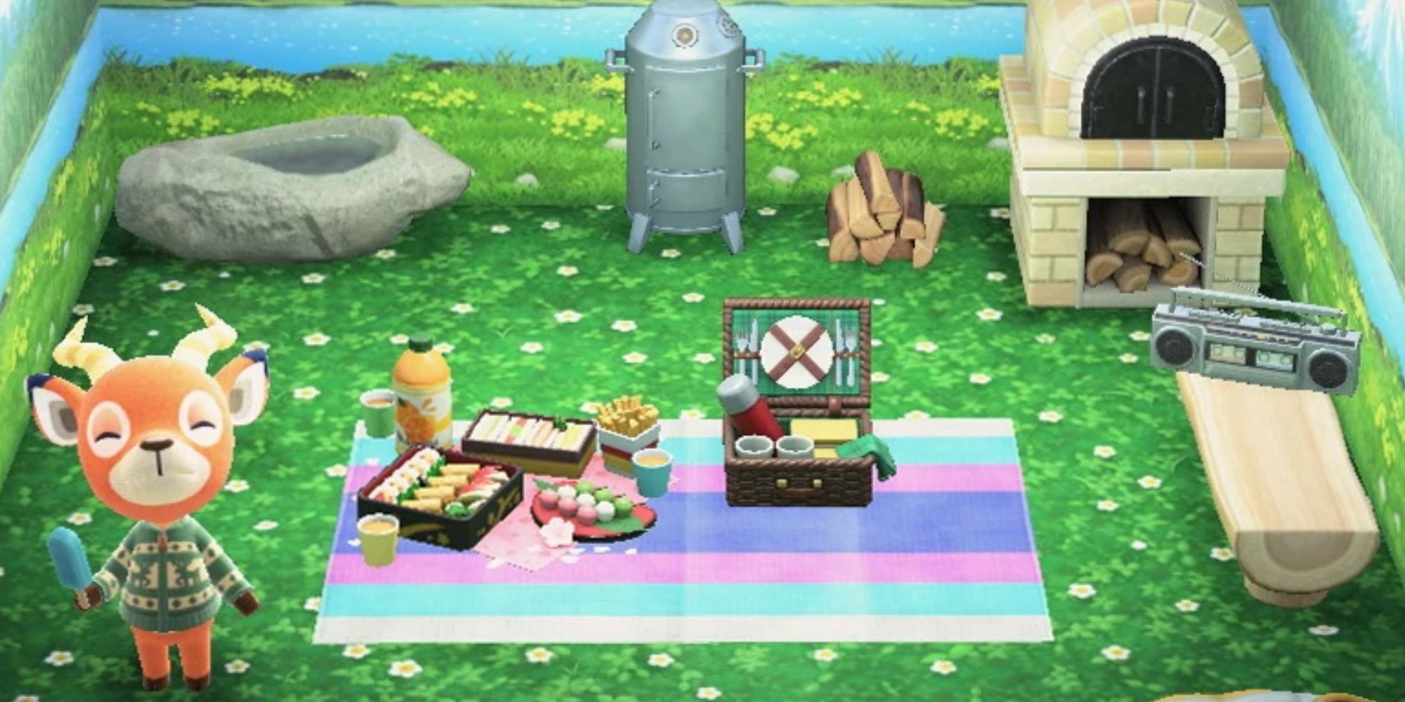 Beau in his house in Animal Crossing New Horizons