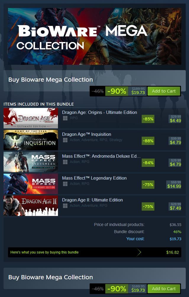 bioware mega collection