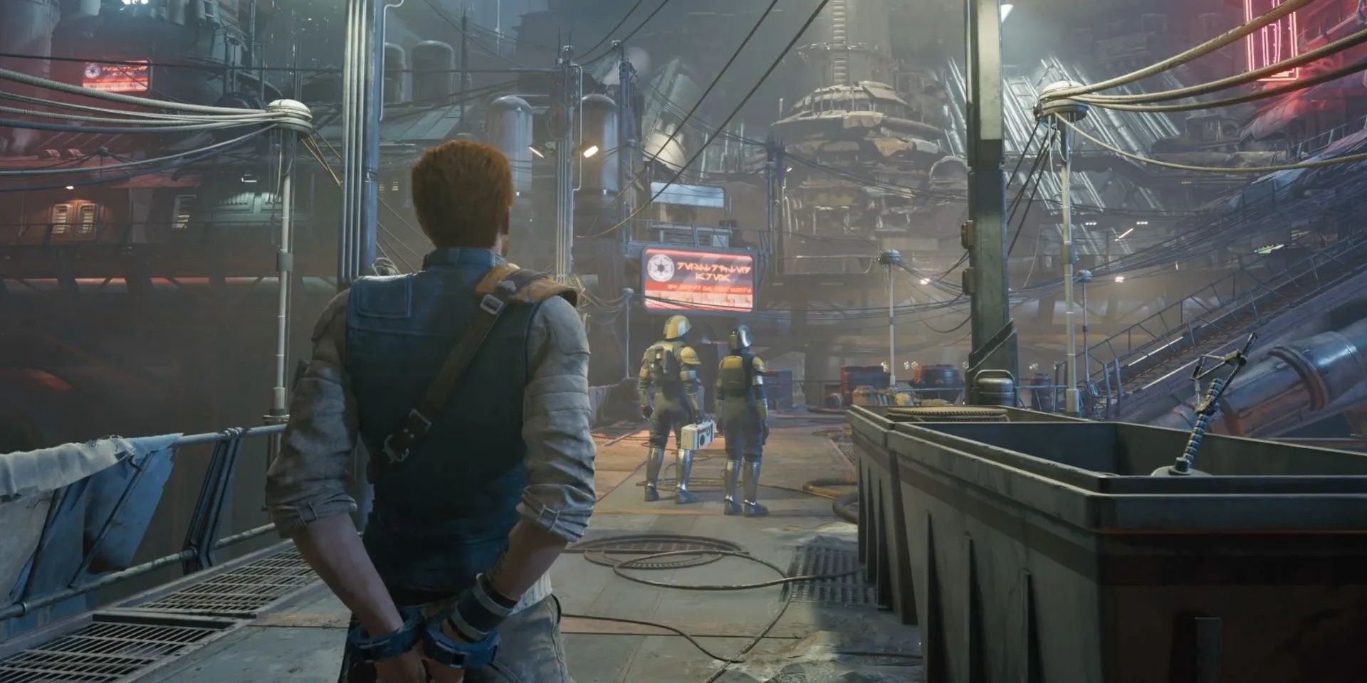 Cal as a prisoner on Coruscant in Jedi Survivor