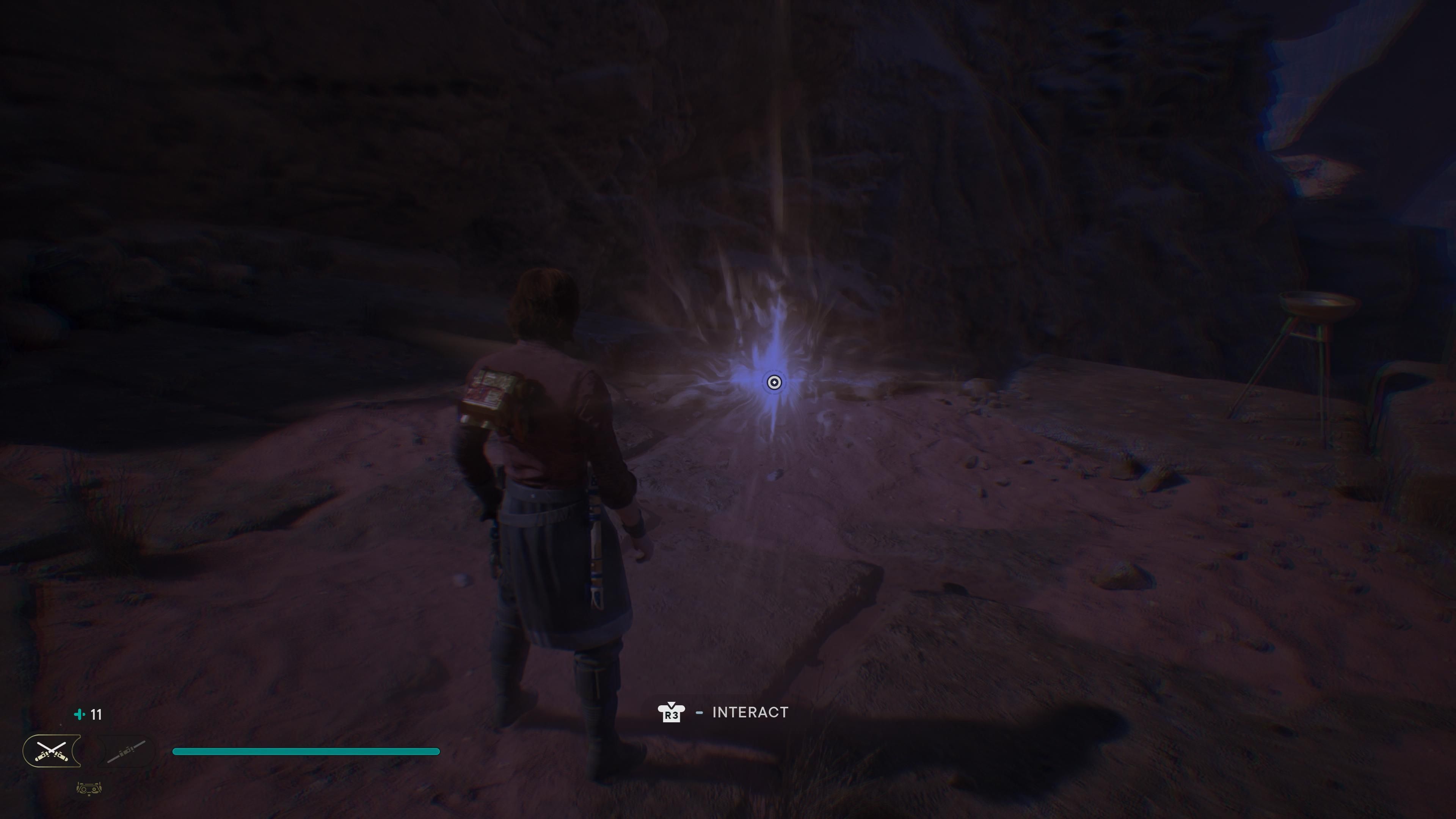 Cal at a force tear on Jedha in Jedi Survivor