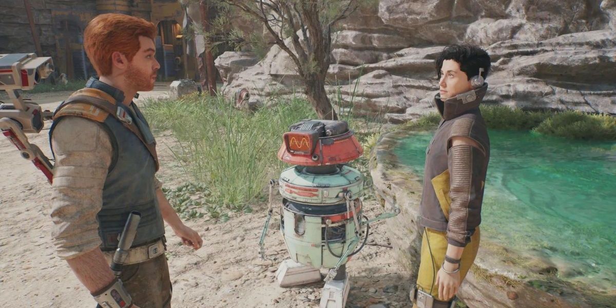 Cal talking to an NPC in Jedi Survivor