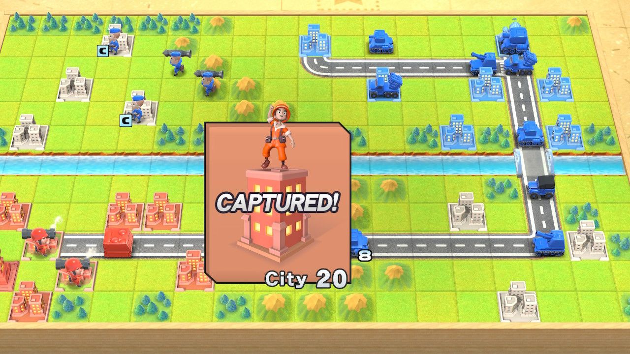 A ground unit capturing a building