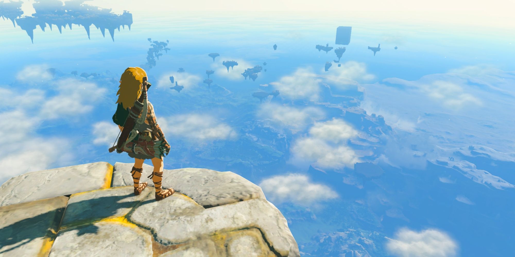link looking over hyrule in tears of the kingdom