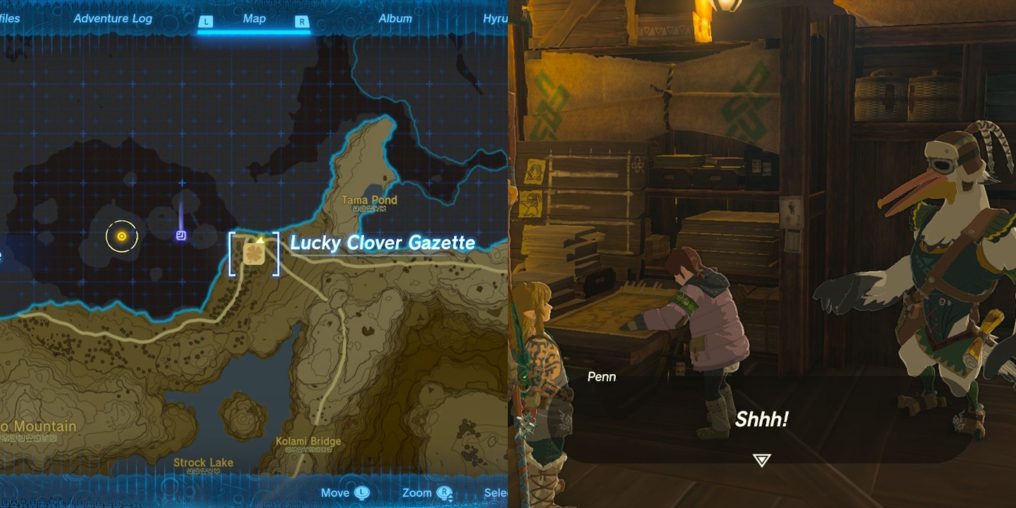 Lucky Clover Gazette Map Location And Traysi And Penn Interaction In Tears of the Kingdom