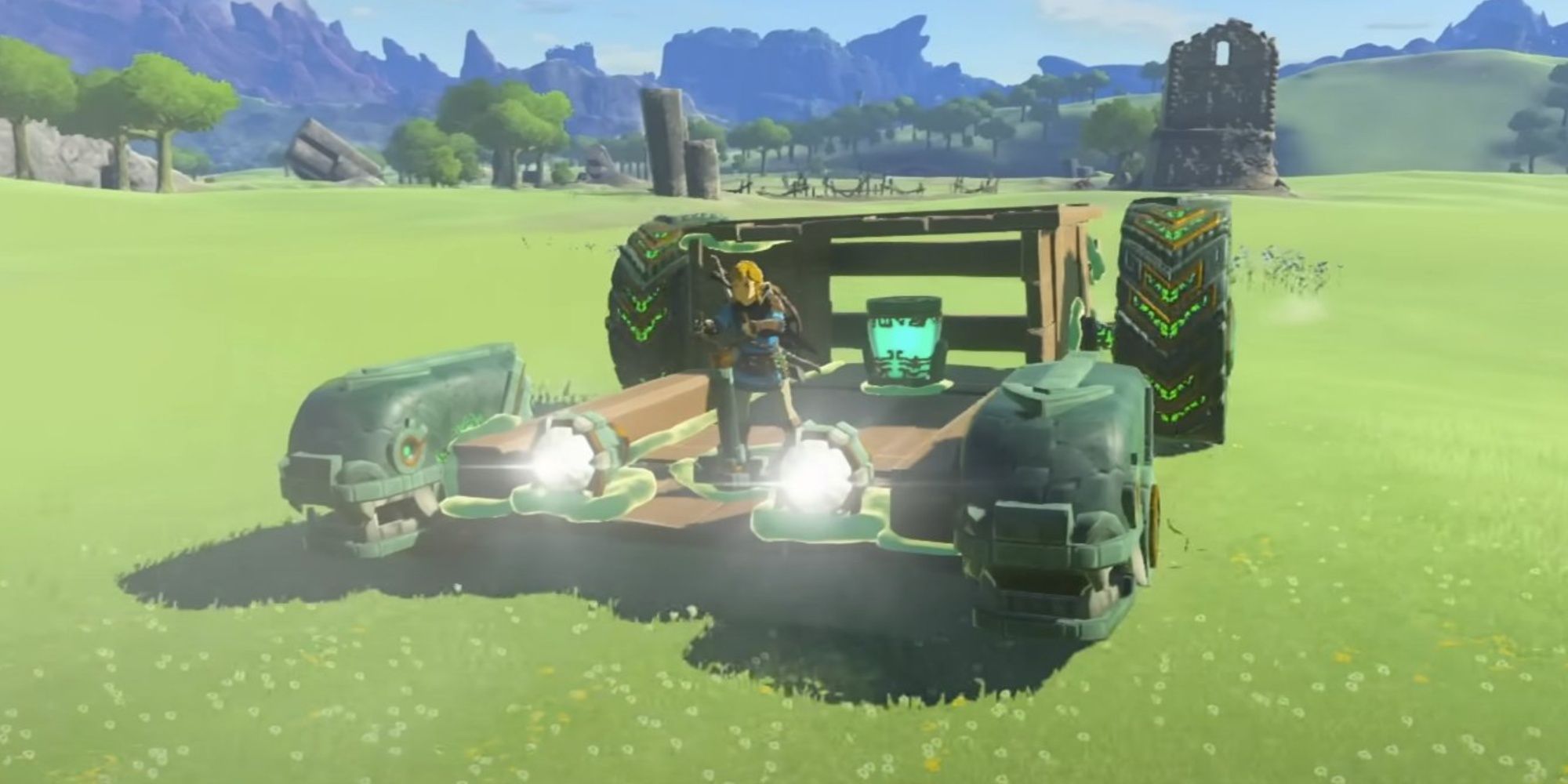 link driving a car in tears of the kingdom