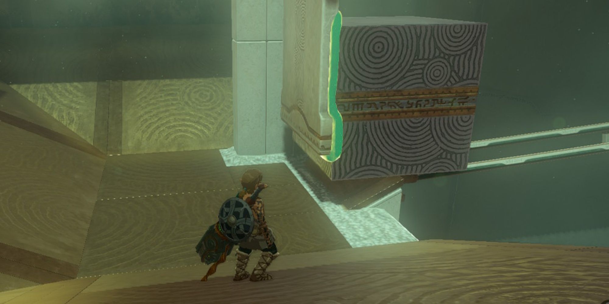 Link Looks To Utsushok Shrine Metal Box Paddle Puzzle
