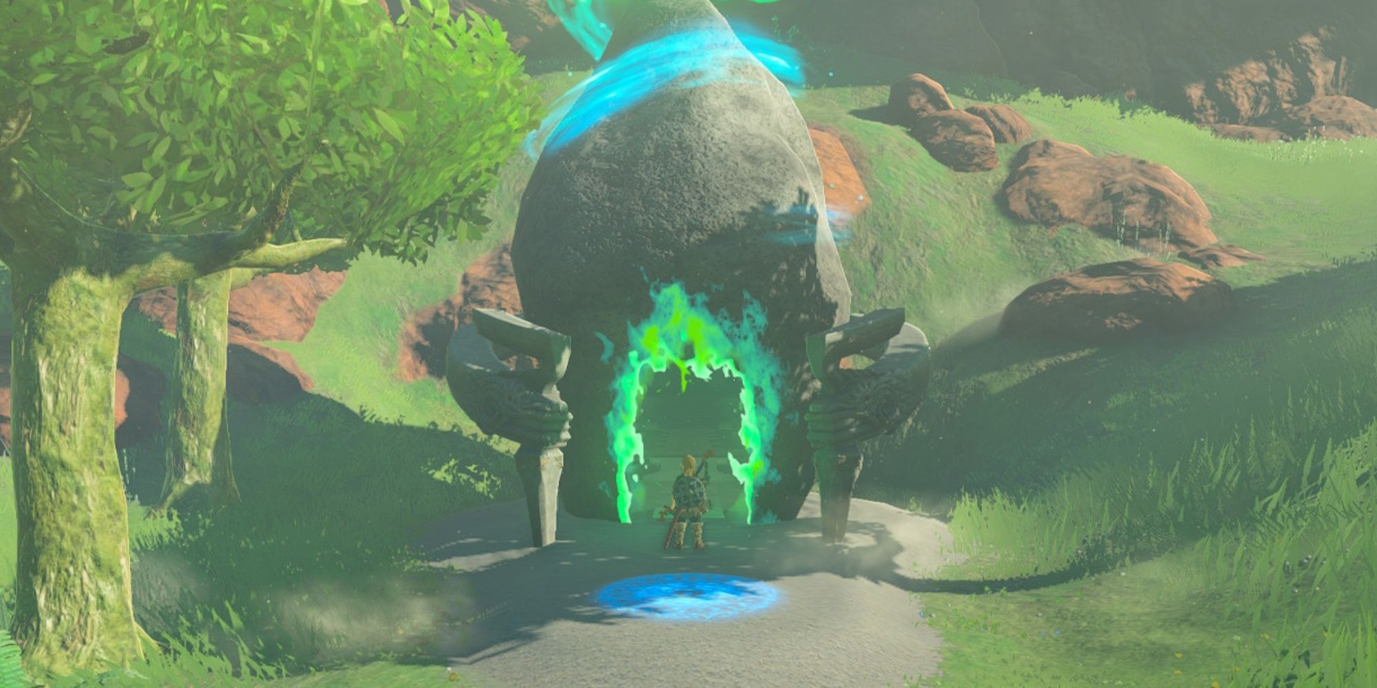 Link Finds Ekochiu Shrine Outside First Time And Enters In The Legend of Zelda Tears of the Kingdom