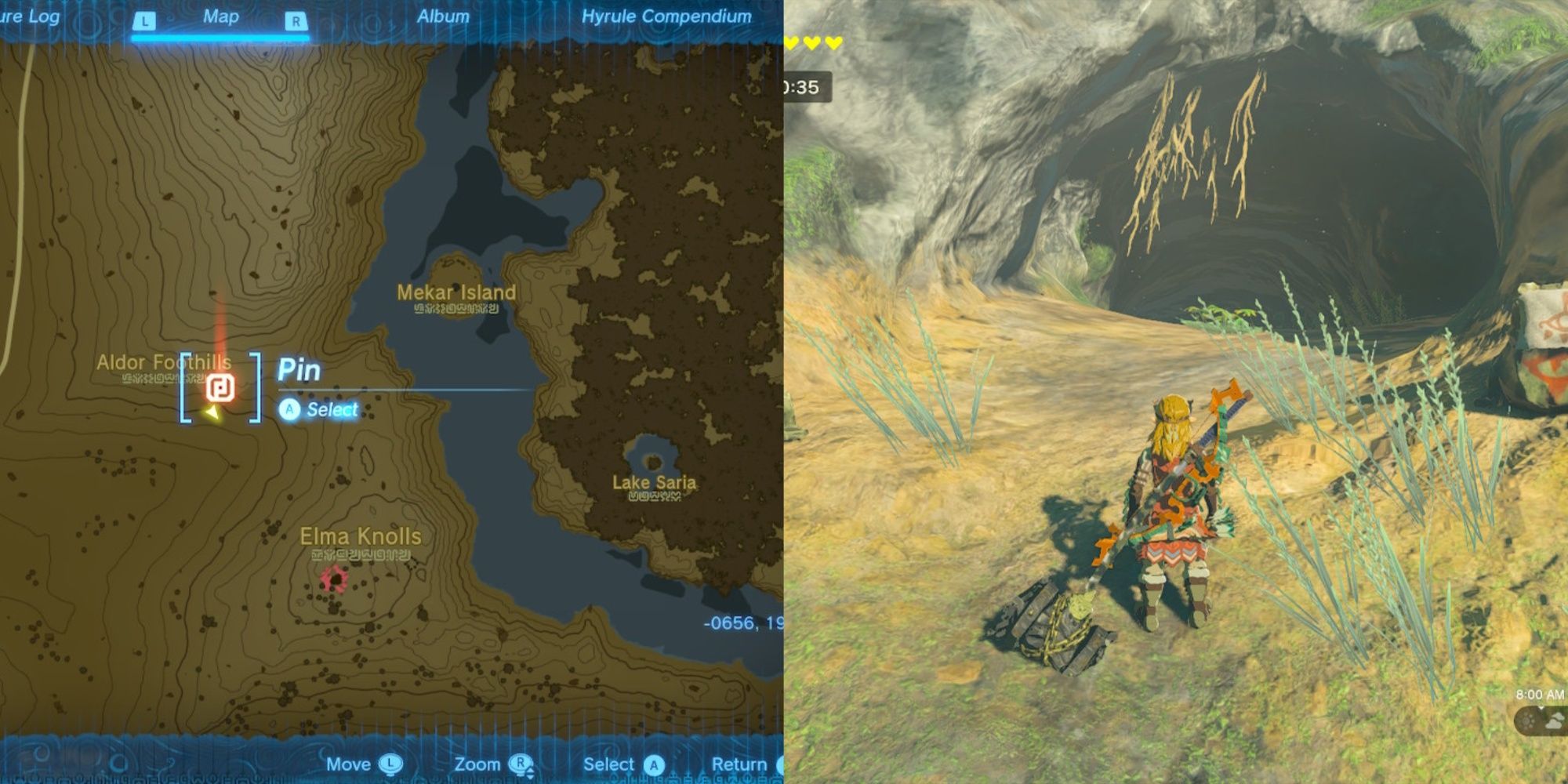 The Legend Of Zelda: Tears Of The Kingdom Link Finds Yiga Secret Cave Base And Map Location