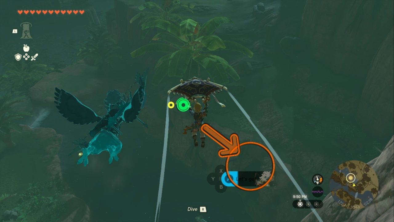 The Legend of Zelda Tears of the Kingdom Link Glides To The Corta Lake Entrance