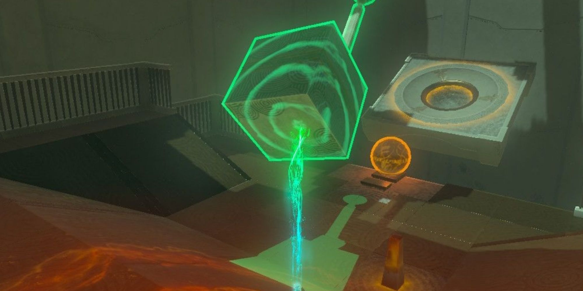 The legend of Zelda tears of the kingdom throwing a ball with ultrahand in Kamatukis Shrine