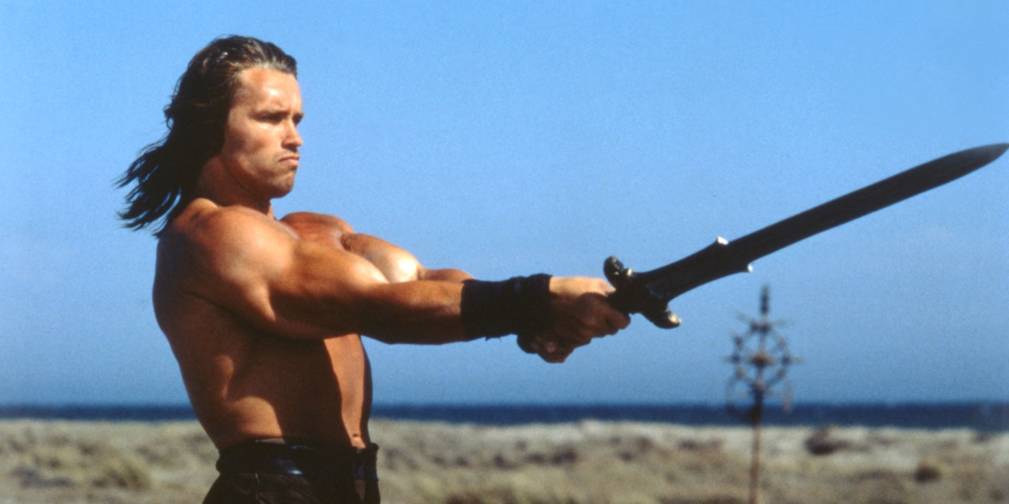 Arnie as Conan the Barbarian.