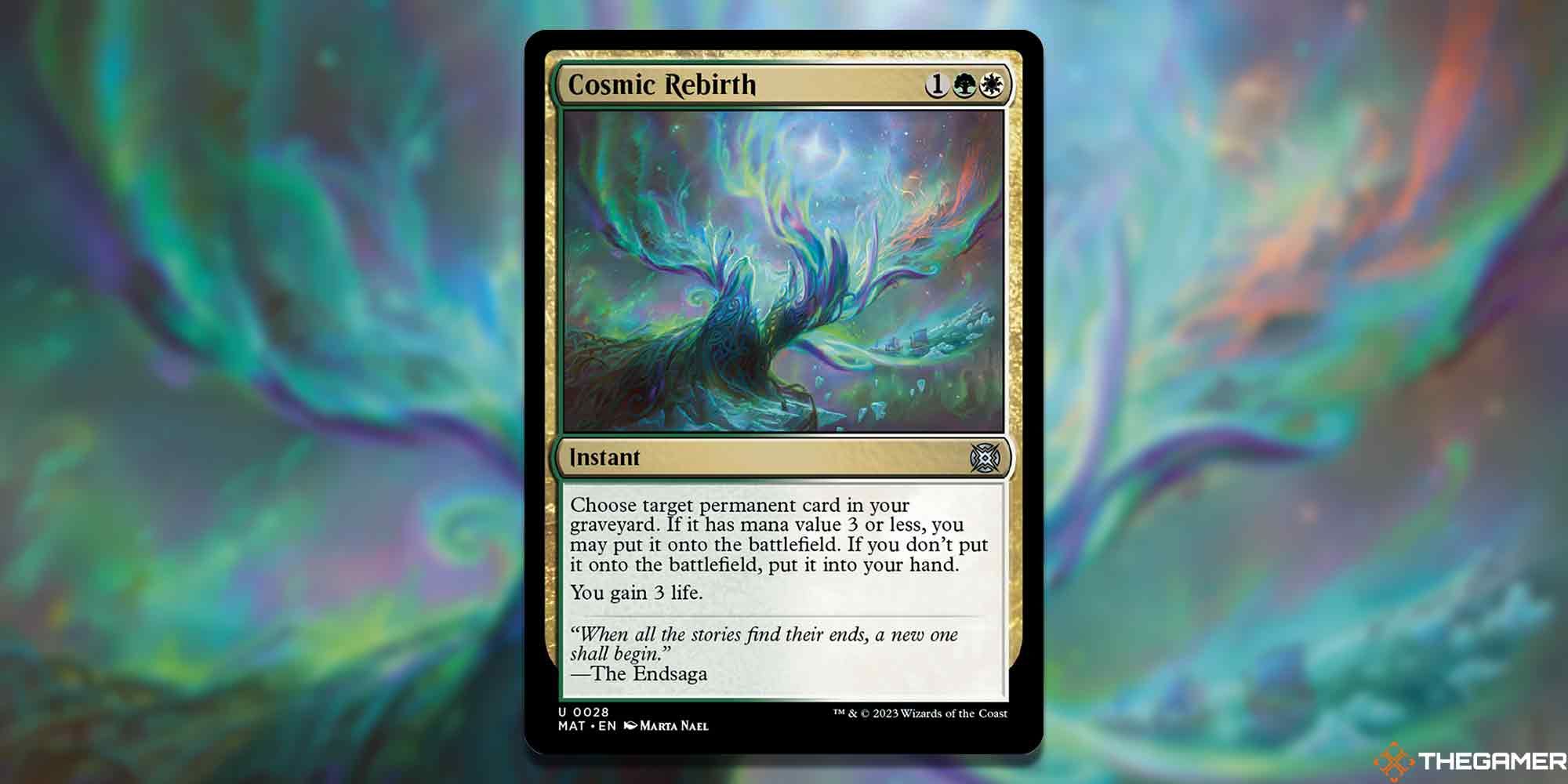 Cosmic Rebirth card and artwork in Magic: The Gathering.