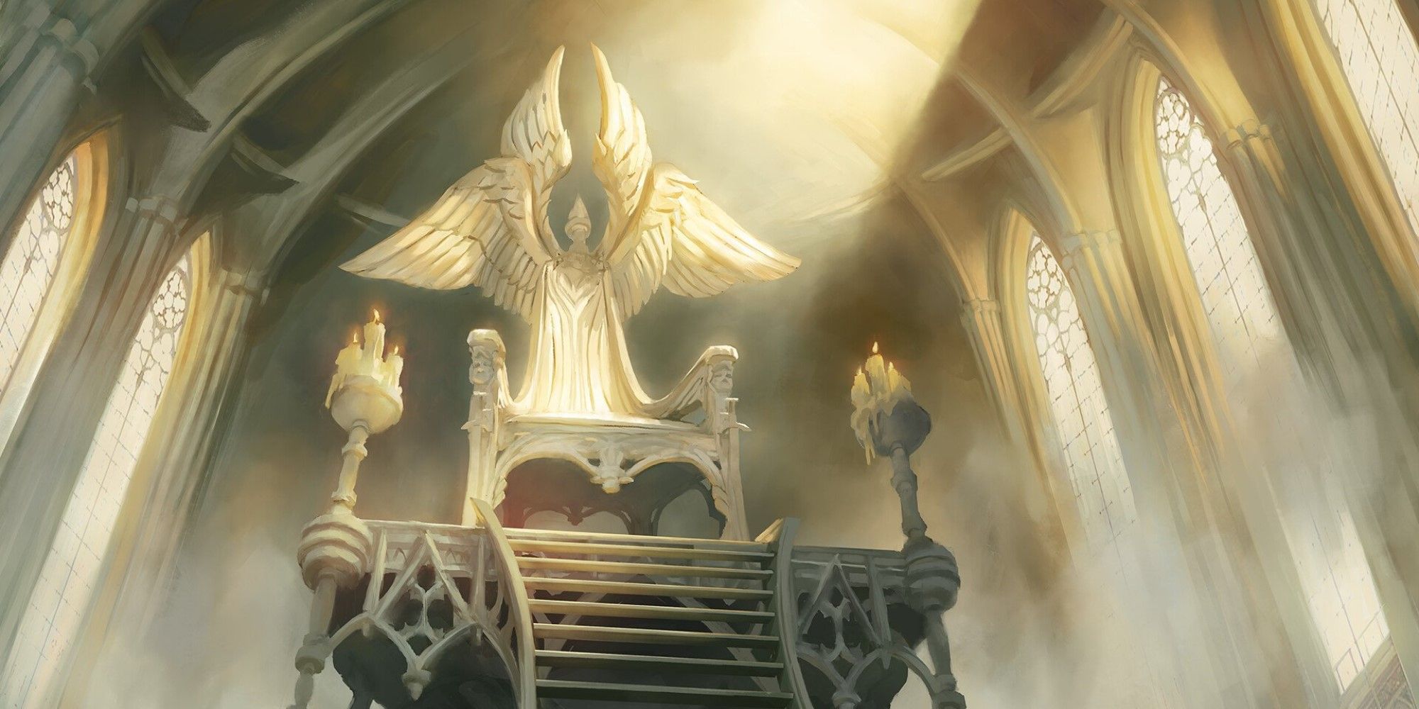 MTG A white throne adorned with angel wings