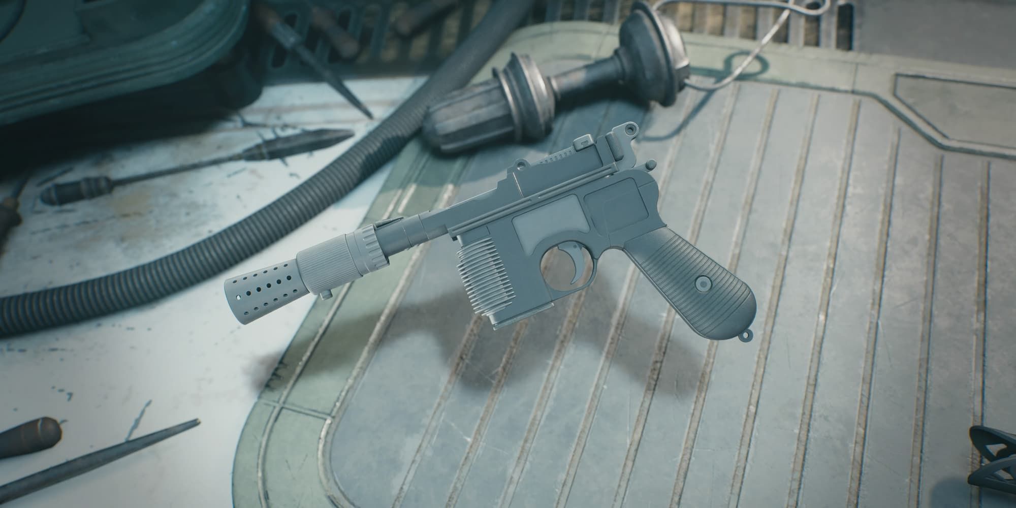 Cal's blaster is customized with the DL-44 set in Star Wars Jedi: Survivor.