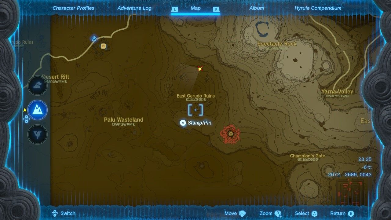 East Gerudo Ruins Location in The Legend of Zelda Tears of the Kingdom