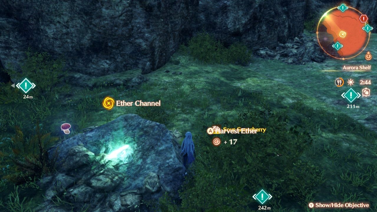 A standing near the Ether Channel in the Aurora Shelf in Xenoblade Chronicles 3: Future Redeemed.