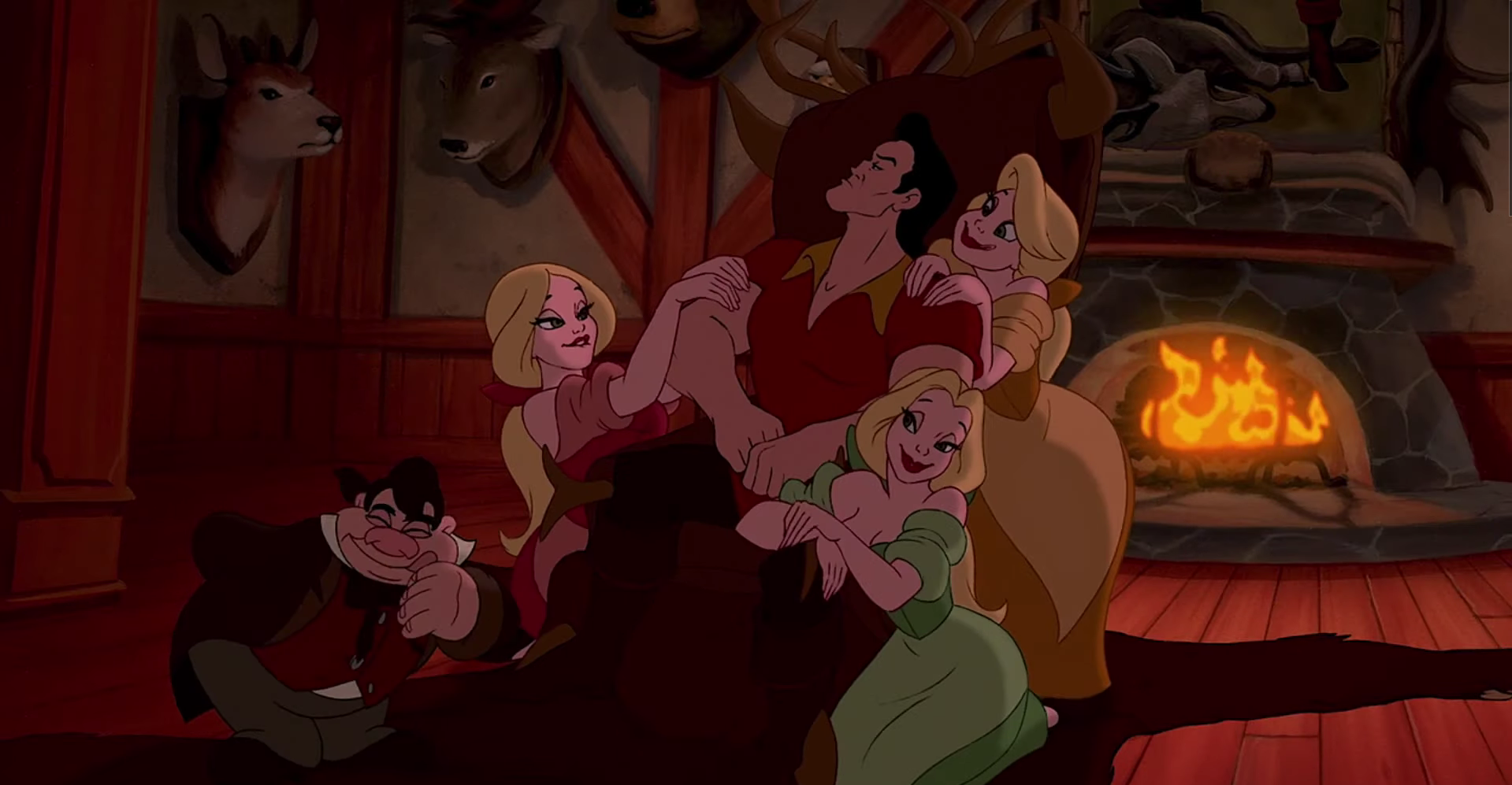 Gaston's fans in Beauty and the Beast.