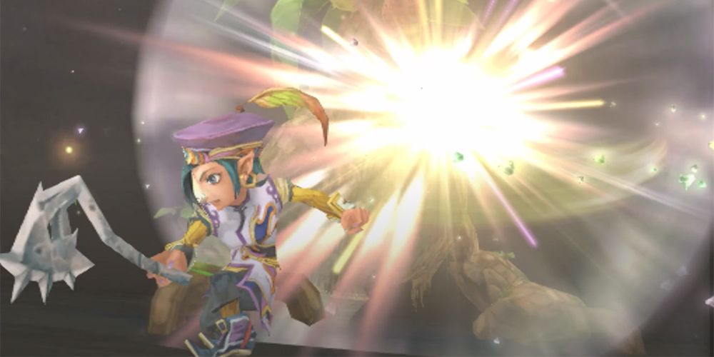 Jamil using a hand axe in Romancing Saga: Minstrel Song
