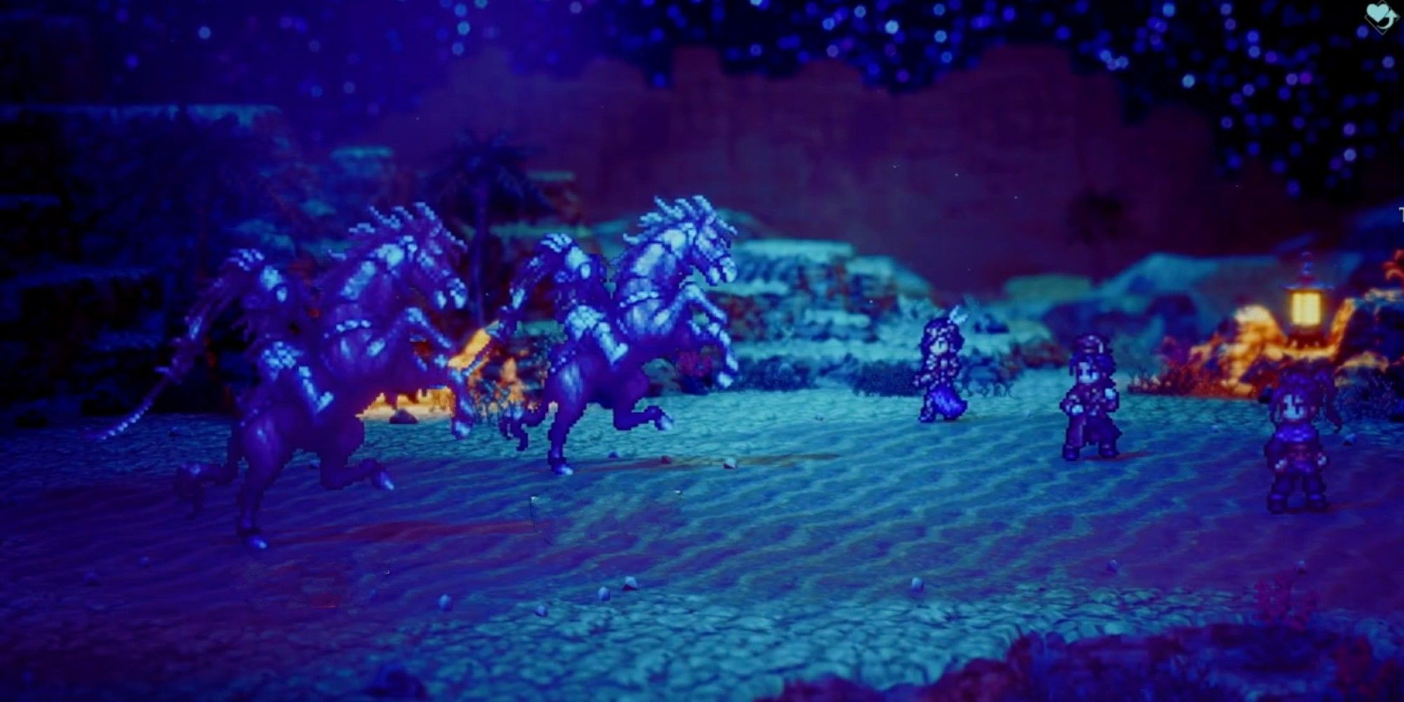 Headless Horsemen have their horses' feet kicked up and their swords are on fire