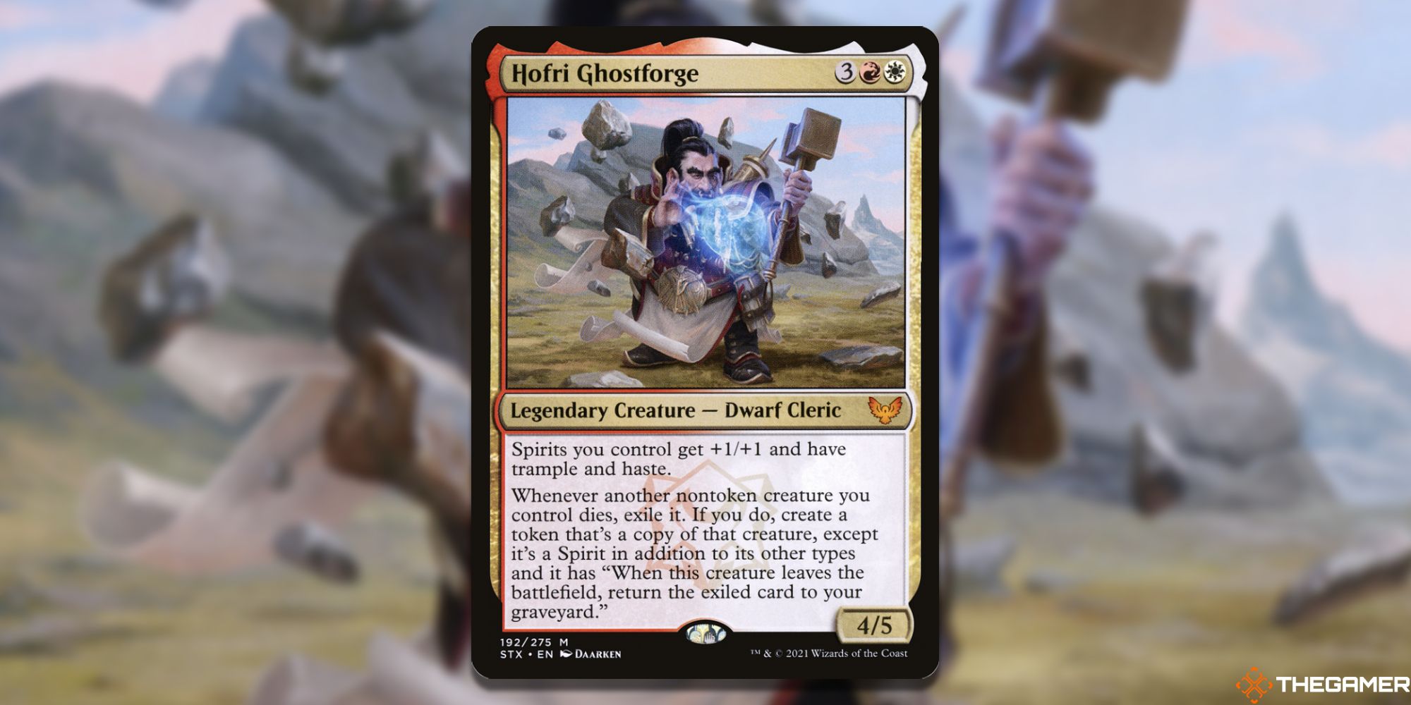 Image of the Hofri Ghostforge card in Magic: The Gathering, with art by Daarken