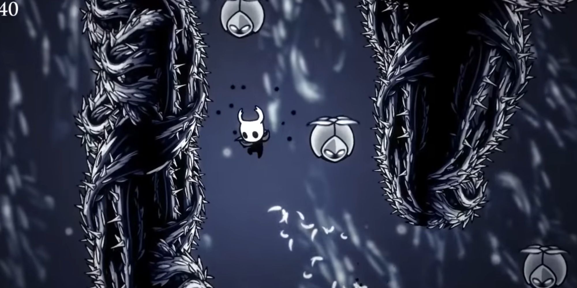 Hollow Knight, the knight attempting the Path of Pain in the White Palace