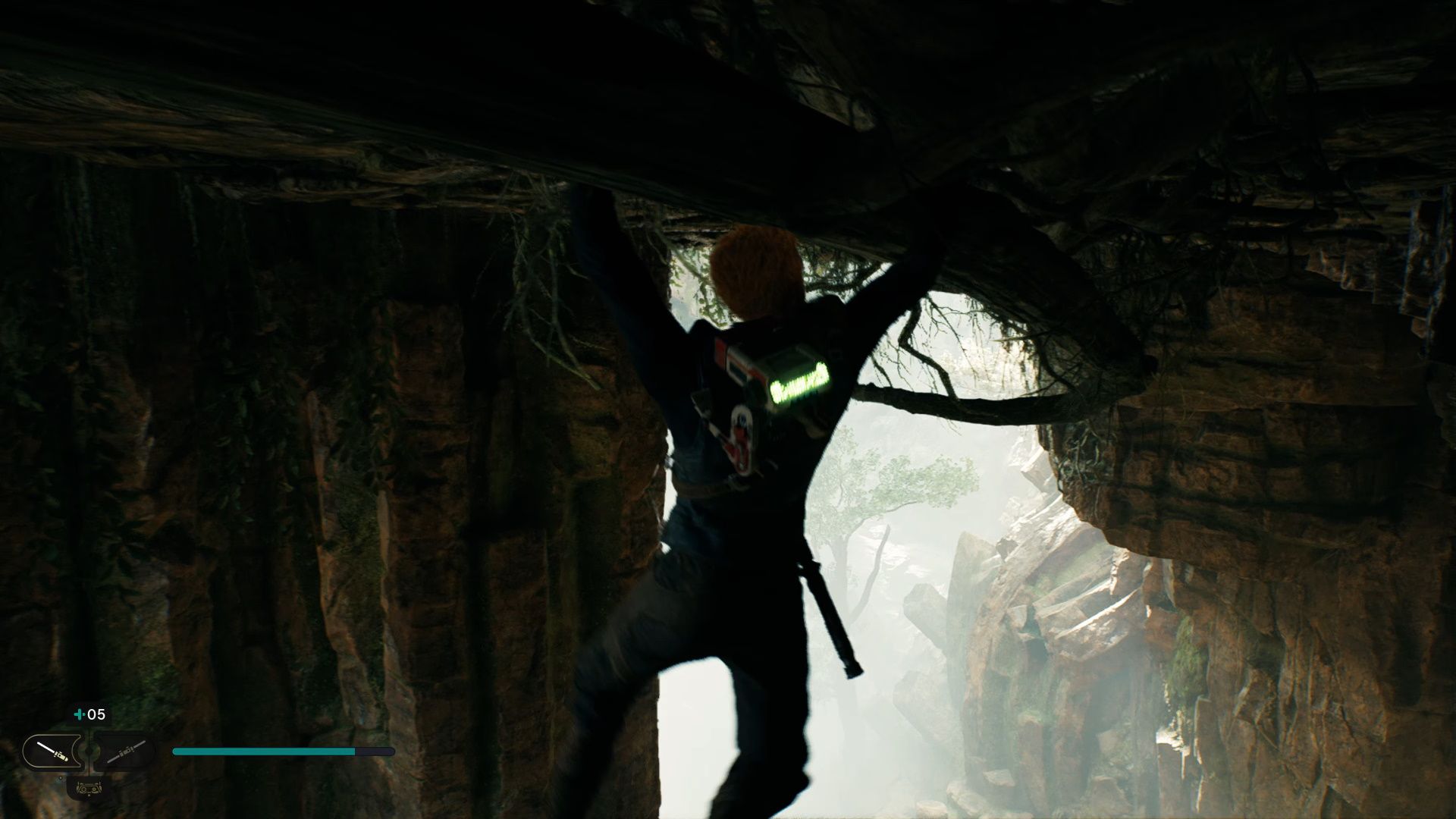 Jedi Survivor, Reach The Forest Array, Climing on the large root