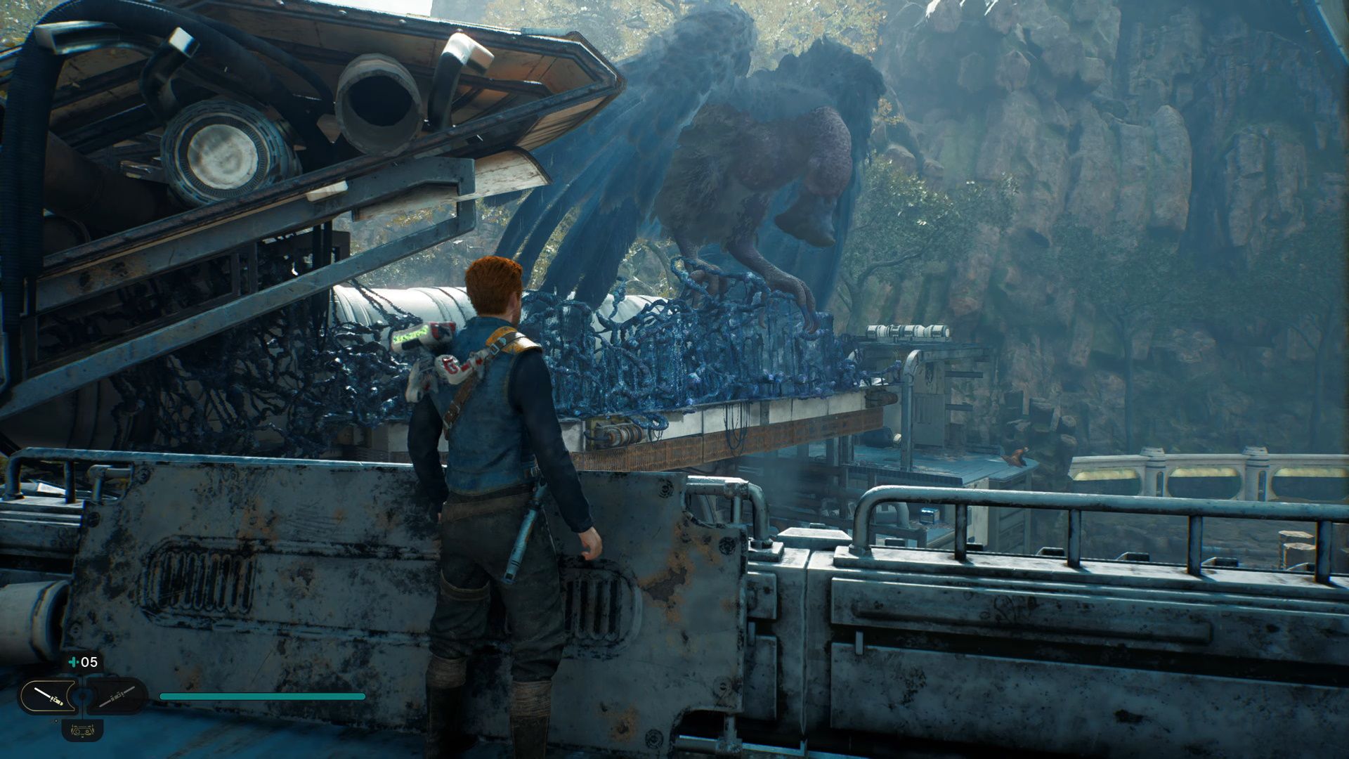 Jedi Survivor, Reach The Forest Array, The giant trapped bird